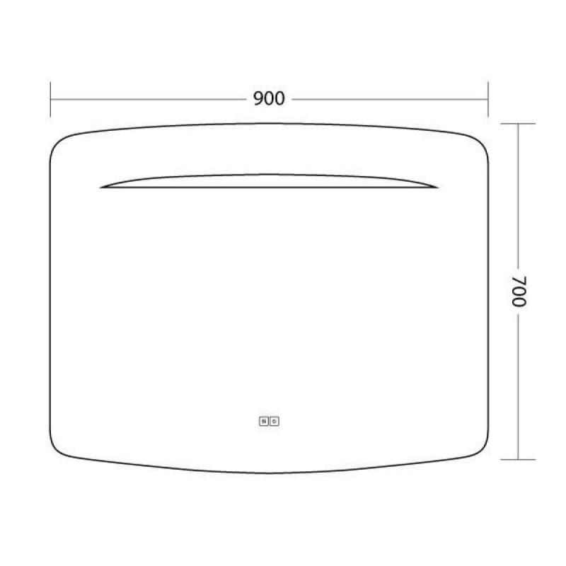 Зеркало Art&Max Gina AM-Gin-1000-700-DS-F-H 100 x 70 см с подсветкой, диммер, антизапотевание