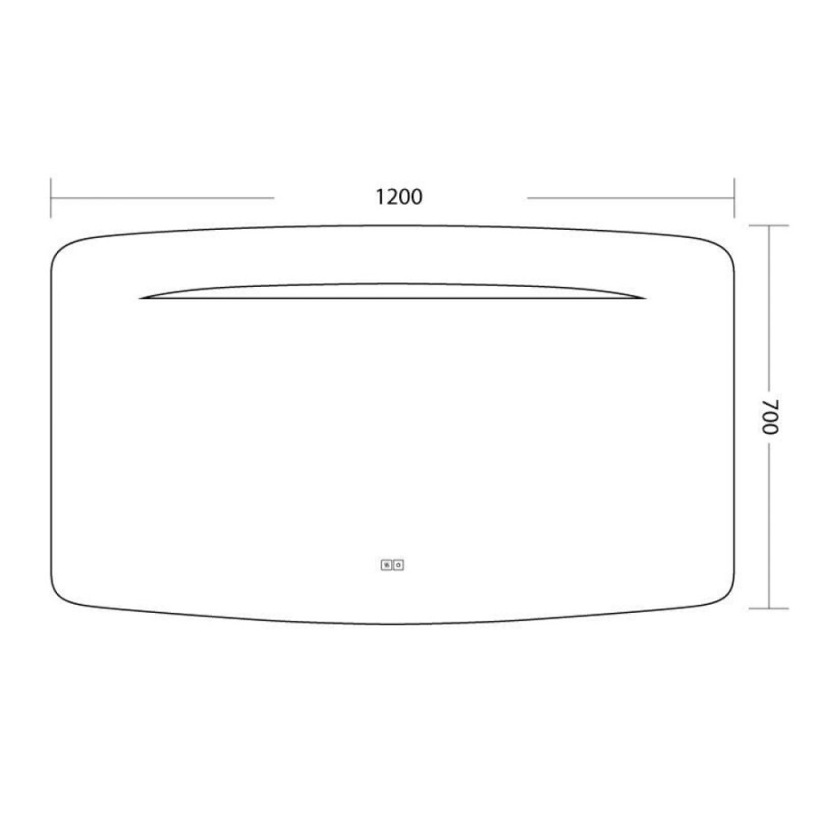 Зеркало Art&Max Gina AM-Gin-1200-700-DS-F-H 120 x 70 см с подсветкой, диммер, антизапотевание