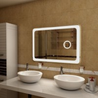 Зеркало Art&Max Latina AM-Lat-1000-800-DS-F-X3 100 x 80 см с подсветкой, диммер, с увеличительной линзой