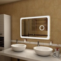 Зеркало Art&Max Latina AM-Lat-1200-800-DS-F-X3 120 x 80 см с подсветкой, диммер, с увеличительной линзой