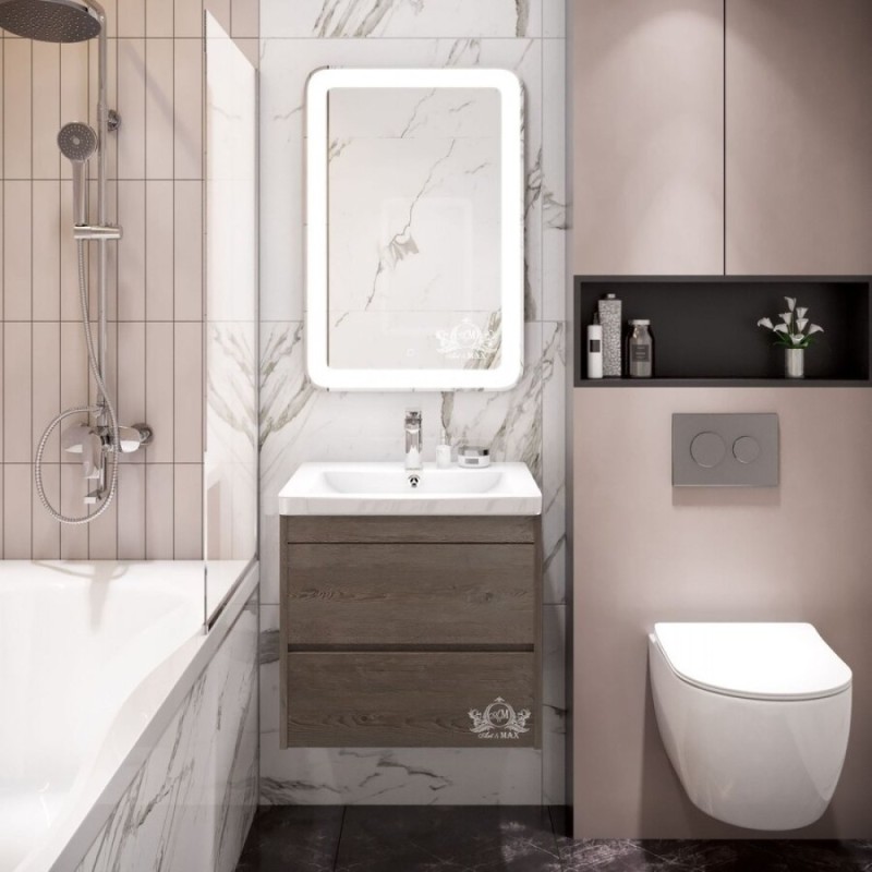 Зеркало Art&Max Latina AM-Lat-550-800-DS-F 55 x 80 см с подсветкой, диммер