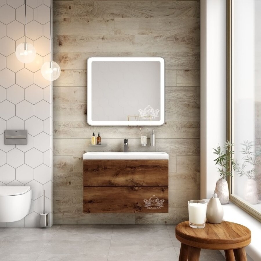 Зеркало Art&Max Latina AM-Lat-900-800-DS-F 90 x 80 см с подсветкой, диммер