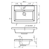 Раковина Art&Max Family AM-LAV-500-MR-A 50 см искусственный мрамор, белый