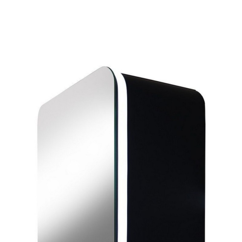 Шкаф-пенал Art&Max Lecce, AM-Lec-360-1560-1D-DS-F-Nero, 36 см, с зеркальной створкой, LED подсветка, цвет черный матовый