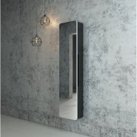 Шкаф-пенал Art&Max Lecce, AM-Lec-360-1560-1D-DS-F-Nero, 36 см, с зеркальной створкой, LED подсветка, цвет черный матовый