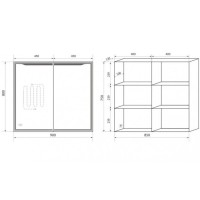 Зеркальный шкаф Art&Max Merano 90 см, с подсветкой, функцией антизапотевания, корпус белый глянцевый, левый/правый