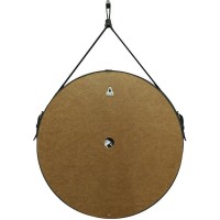 Зеркало Art&Max Milan 100 см с подсветкой, на ремне из черной кожи, AM-Mil-1000-DS-F-Nero