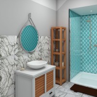 Зеркало Art&Max Milan AM-Mil-800-DS-F 80 x 80 см с подсветкой, на ремне из белой кожи