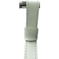 Зеркало Art&Max Milan AM-Mil-800-DS-F 80 x 80 см с подсветкой, на ремне из белой кожи