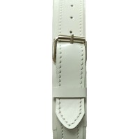 Зеркало Art&Max Milan AM-Mil-800-DS-F 80 x 80 см с подсветкой, на ремне из белой кожи