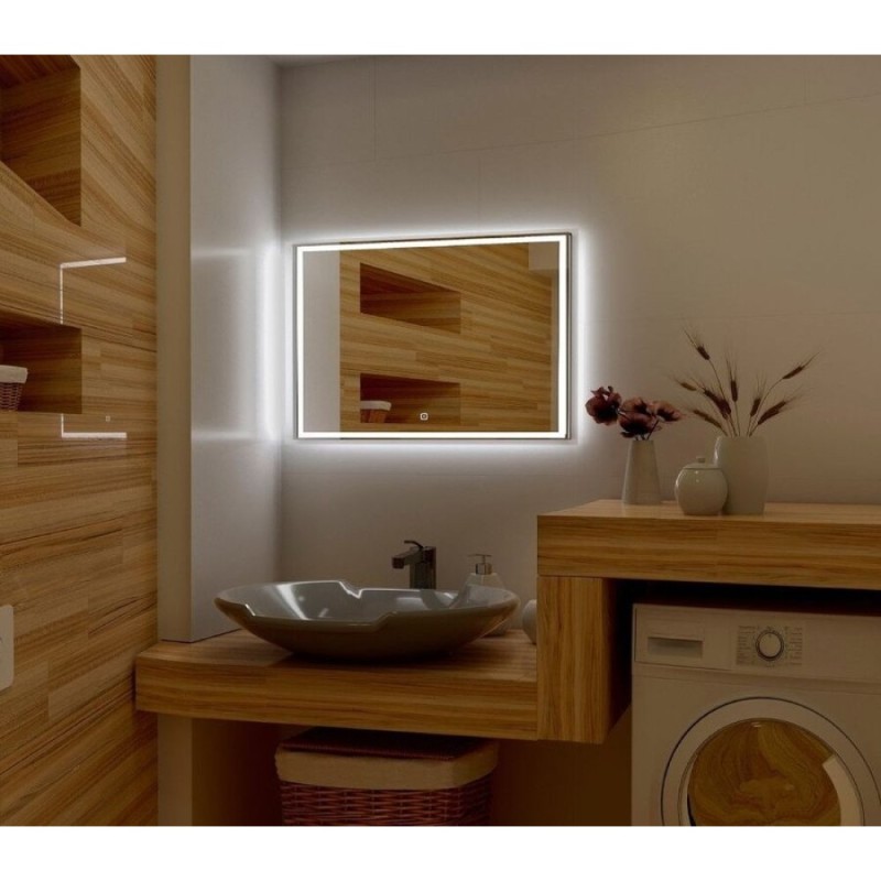 Зеркало Art&Max Monza AM-Mon-1000-800-DS-F 100 x 80 см с подсветкой, диммер