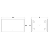 Зеркало Art&Max Monza AM-Mon-1400-800-DS-F 140 см с подсветкой