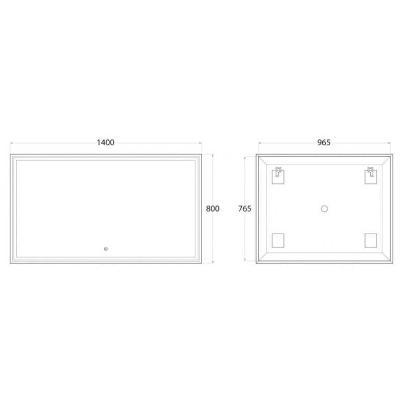 Зеркало Art&Max Monza AM-Mon-1400-800-DS-F 140 см с подсветкой