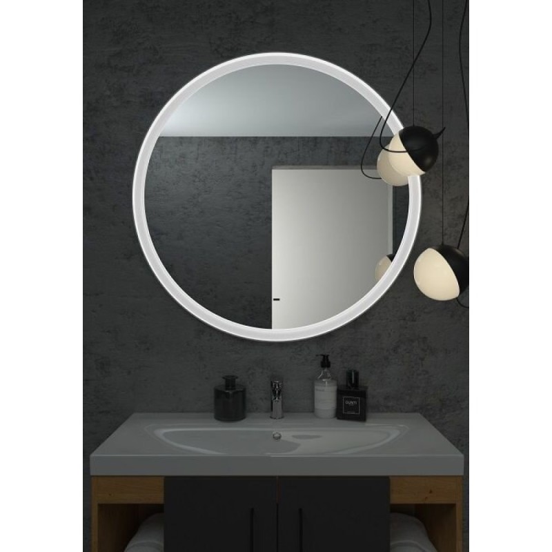 Зеркало Art&Max Napoli AM-Nap-1000-DS-F-White, 100 см, цвет белый матовый