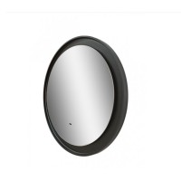 Зеркало Art&Max Napoli AM-Nap-600-DS-F, 60 см, LED-подсветка, датчик движения, бесконтактный сенсор, цвет черный матовый