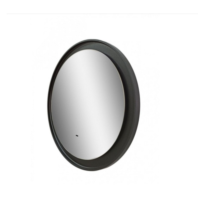 Зеркало Art&Max Napoli AM-Nap-600-DS-F, 60 см, LED-подсветка, датчик движения, бесконтактный сенсор, цвет черный матовый
