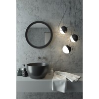 Зеркало Art&Max Napoli AM-Nap-600-DS-F, 60 см, LED-подсветка, датчик движения, бесконтактный сенсор, цвет черный матовый