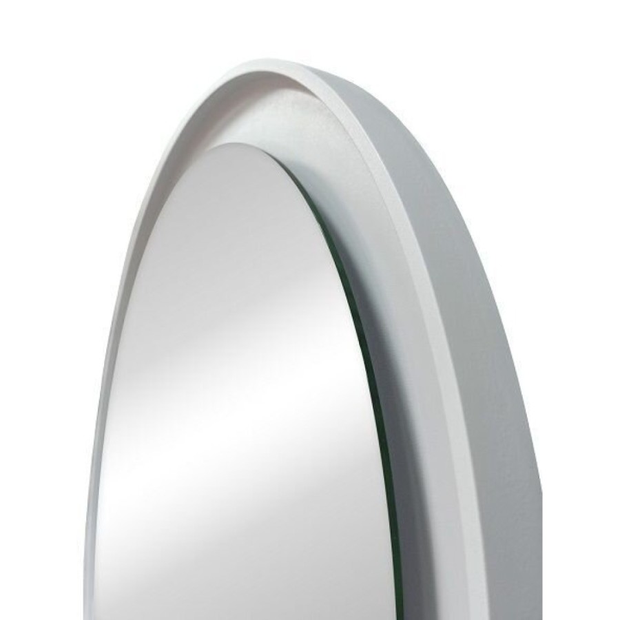Зеркало Art&Max Napoli AM-Nap-600-DS-F-White, 60 см, LED-подсветка, датчик движения, бесконтактный сенсор, цвет белый матовый