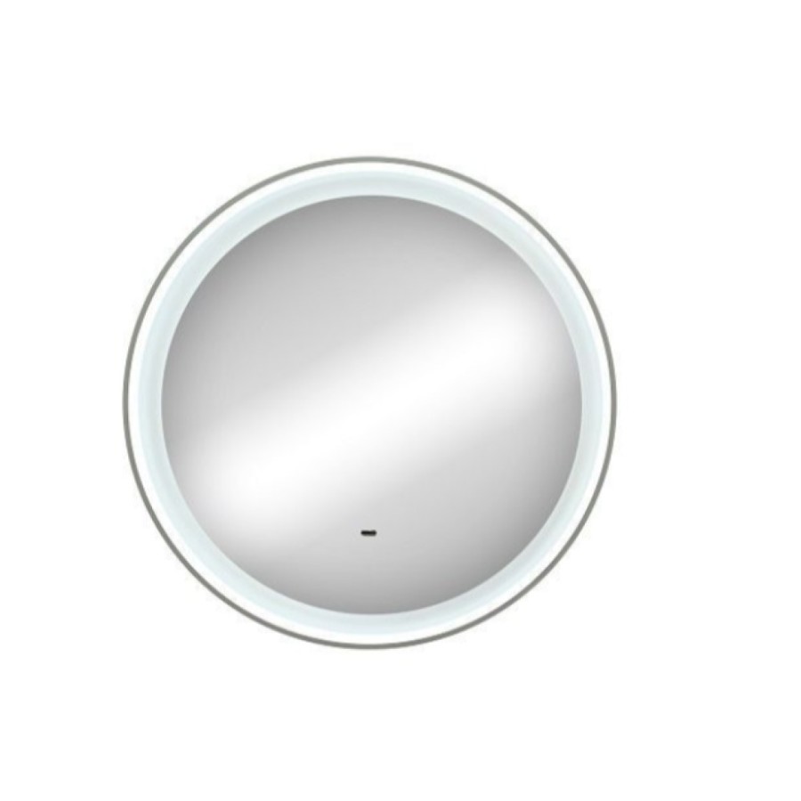 Зеркало Art&Max Napoli AM-Nap-600-DS-F-White, 60 см, LED-подсветка, датчик движения, бесконтактный сенсор, цвет белый матовый