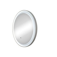 Зеркало Art&Max Napoli AM-Nap-600-DS-F-White, 60 см, LED-подсветка, датчик движения, бесконтактный сенсор, цвет белый матовый