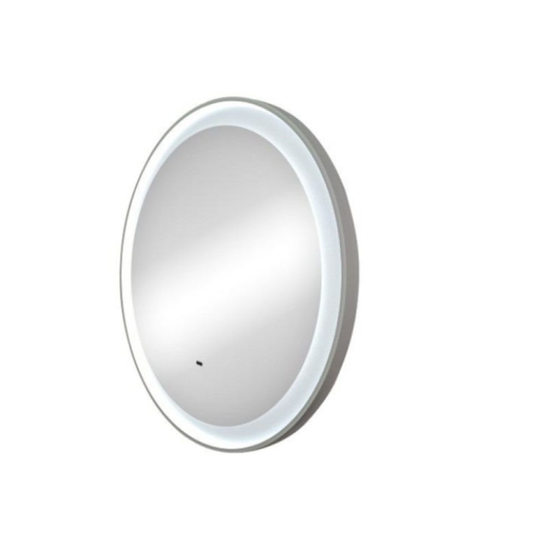 Зеркало Art&Max Napoli AM-Nap-600-DS-F-White, 60 см, LED-подсветка, датчик движения, бесконтактный сенсор, цвет белый матовый