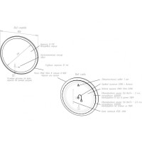 Зеркало Art&Max Napoli AM-Nap-800-DS-F, 80 см, LED-подсветка, датчик движения, бесконтактный сенсор, цвет черный матовый