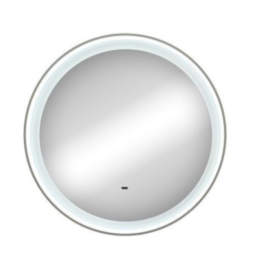 Зеркало Art&Max Napoli AM-Nap-800-DS-F-White, 80 см, LED-подсветка, датчик движения, бесконтактный сенсор, цвет белый матовый