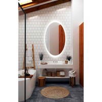 Зеркало Art&Max Ovale AM-Ova-570-770-DS-F-H 57 x 77 см с подсветкой, диммер, антизапотевание