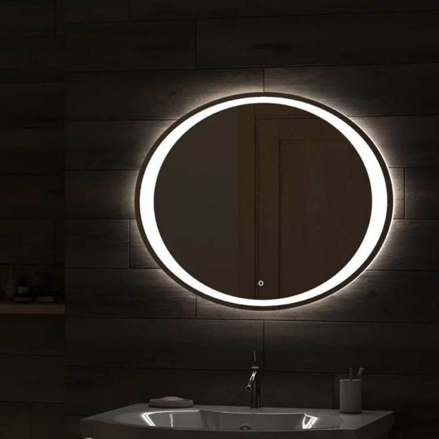 Зеркало Art&Max Pescara AM-Pes-900-700-DS-F 90 x 70 см с подсветкой, овальное