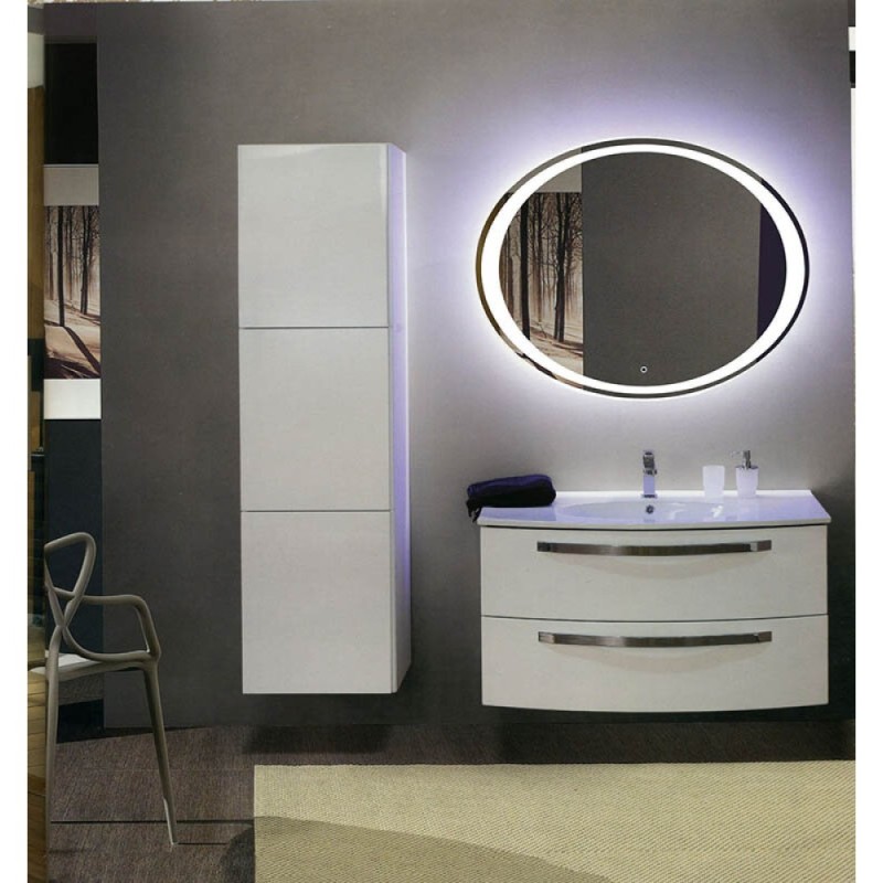 Зеркало Art&Max Pescara AM-Pes-900-700-DS-F 90 x 70 см с подсветкой, овальное
