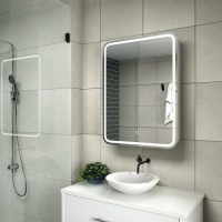 Зеркальный шкаф Art&Max Platino 55 см с подсветкой, AM-Pla-550-800-1D-R-DS-F
