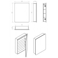 Зеркальный шкаф Art&Max Platino 60 x 80 см с подсветкой, диммер, антизапотевание, левый/правый