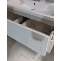 Тумба под раковину Art&Max AM-Platino-1000-2C-SO-BL, 100 x 49 x 55 см подвесная, белый глянцевый