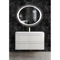 Тумба под раковину Art&Max Platino AM-Platino-1000-2C-SO-BM-Cer, 100 см, подвесная, цвет белый матовый