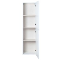 Шкаф-пенал подвесной Art&Max Platino, AM-Platino-1500-2A-SO-BM, 40 x 150 х 30 см, с двумя распашными дверцами, белый матовый