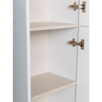 Шкаф-пенал подвесной Art&Max Platino, AM-Platino-1500-2A-SO-BM, 40 x 150 х 30 см, с двумя распашными дверцами, белый матовый