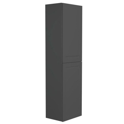 Шкаф-пенал подвесной Art&Max AM-Platino-1500-2A-SO-GM, 40 см, 2 распашные дверцы, черный матовый