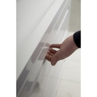 Тумба под раковину Art&Max AM-Platino-580-2C-SO-BL, 58 см подвесная, белый глянцевый