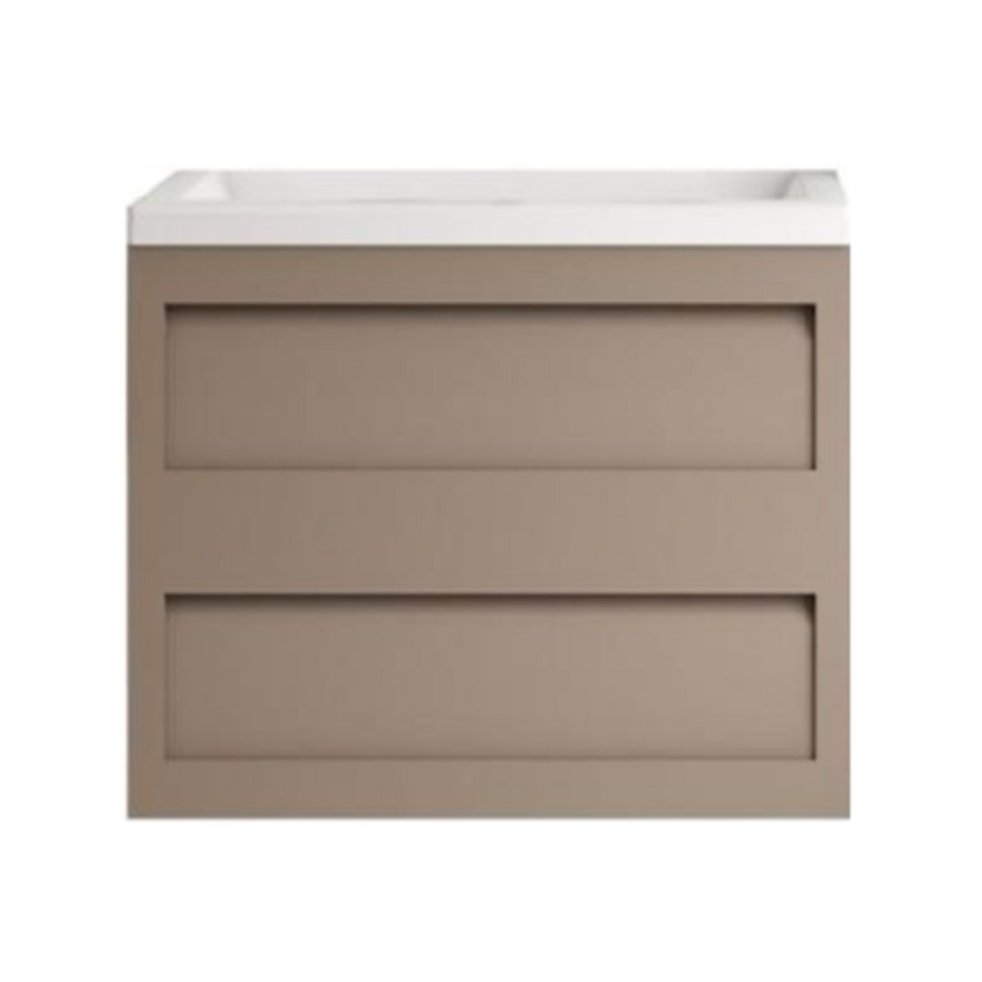 Тумба под раковину Art&Max Platino AM-Platino-580-2C-SO-CM, 60 см, подвесная, цвет капучино матовый
