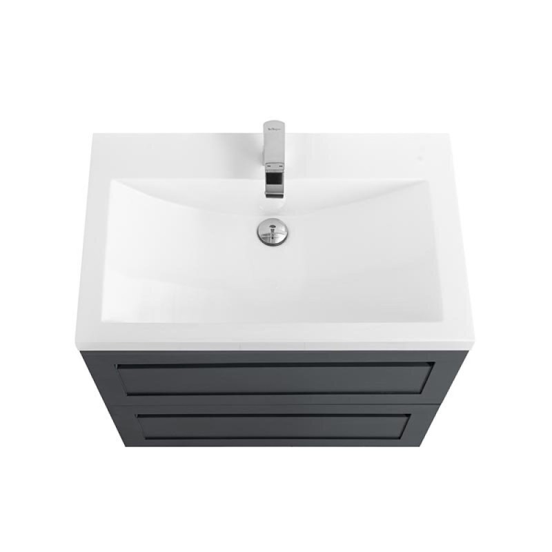 Тумба под раковину Art&Max AM-Platino-580-2C-SO-GM, 58 см подвесная, серый матовый