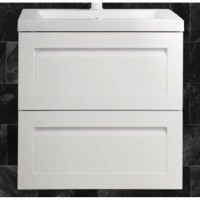 Тумба под раковину Art&Max Platino AM-Platino-600-2C-SO-BM-Cer, 60 см, подвесная, цвет белый матовый