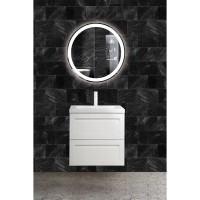 Тумба под раковину Art&Max Platino AM-Platino-600-2C-SO-BM-Cer, 60 см, подвесная, цвет белый матовый