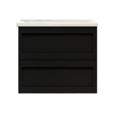 Тумба под раковину Art&Max Platino AM-Platino-600-2C-SO-NM-Cer, 60 см, подвесная, цвет черный матовый