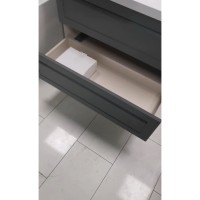 Тумба под раковину Art&Max AM-Platino-750-2C-SO-GM, 75 x 48 x 55 см подвесная, серый матовый