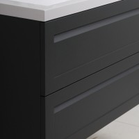 Тумба под раковину Art&Max AM-Platino-750-2C-SO-GM, 75 x 48 x 55 см подвесная, серый матовый