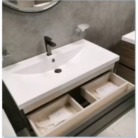 Тумба под раковину Art&Max AM-Platino-750-2C-SO-GM, 75 x 48 x 55 см подвесная, серый матовый