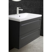 Тумба под раковину Art&Max AM-Platino-750-2C-SO-GM, 75 x 48 x 55 см подвесная, серый матовый
