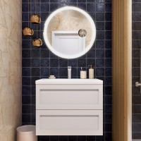 Тумба под раковину Art&Max AM-Platino-900-2C-SO-BL, 90 x 49 x 55 см подвесная, белый глянцевый