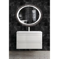 Тумба под раковину Art&Max Platino AM-Platino-900-2C-SO-BM-Cer, 90 см, подвесная, цвет белый матовый