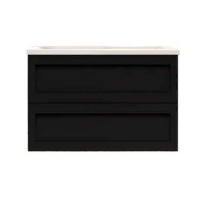 Тумба под раковину Art&Max Platino AM-Platino-900-2C-SO-NM-Cer, 90 см, подвесная, цвет черный матовый